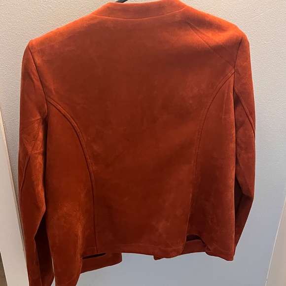 Women’s Tahari Faux Jacket Blazer Size 10 Orange - Picture 4 of 5